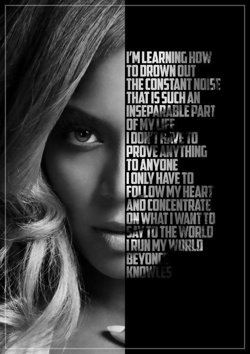 Beyonce Text Art - Enea Kelo - Paintings & Prints, People & Figures ...