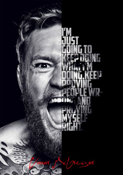 Conor McGregor motivational poster. - Enea Kelo - Paintings & Prints ...