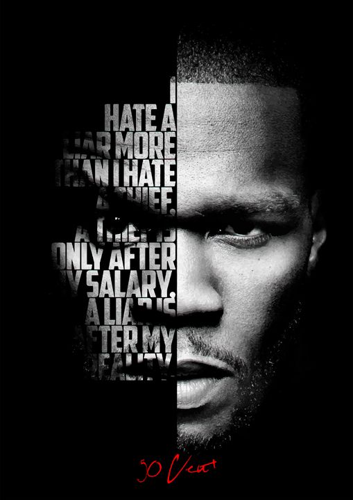 50 Cent quote poster - Enea Kelo