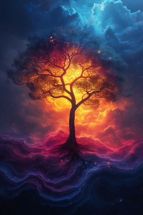 Lone Tree Surrealism - Enea Kelo - Digital Art & AI, Fantasy ...