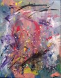 15x20 abstract drip painting