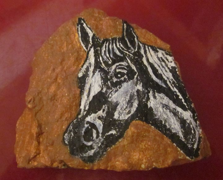 Arabian Horse on Stone - chris cooper's art