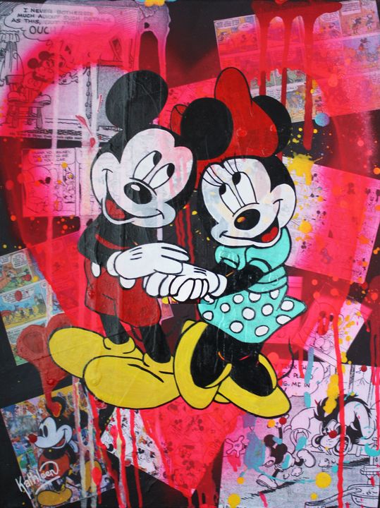 MINNIE HEART - MINNIE MOUSE PAINTING