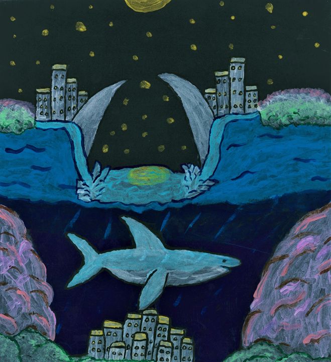 Sunken city in Shark water - Karl art