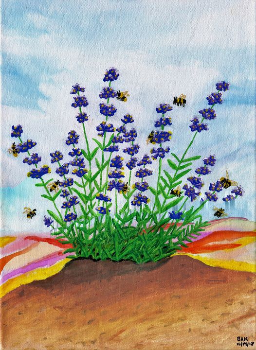 Bees and lavender - Karl art