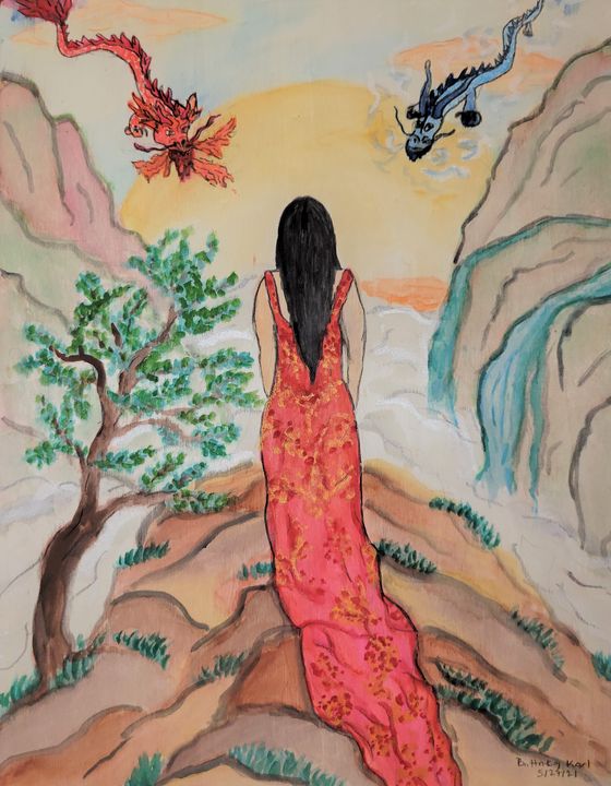 Wandering Woman and Four Elements - Karl art