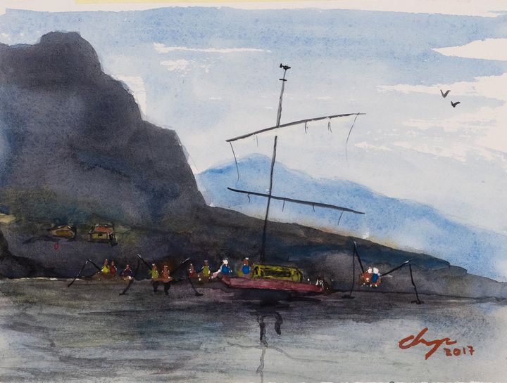 Boat in the Bay - Kurt Champe