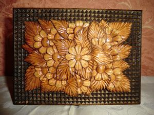 Jewelry box Flowers Art Wood Carving - Gennady Makulov. The art of carving