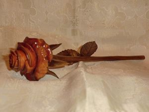 Rose Sculptural Art Wood Carving - Gennady Makulov. The art of carving