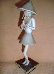 Figurine Sculptural Art Wood Carving