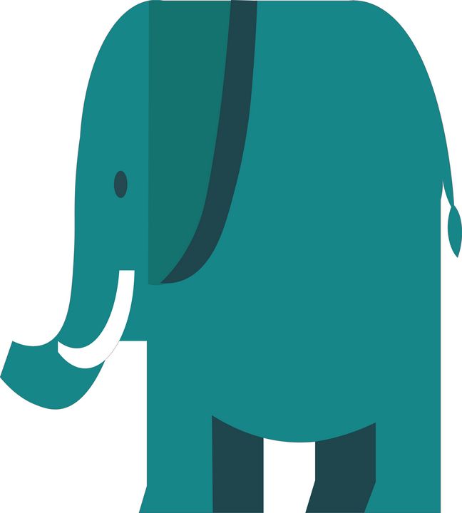 blue elephant clip art