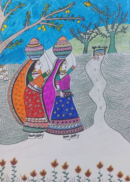 Madhubani Paintings - Art Form from the Village of Bihar | Exotic India-tiepthilienket.edu.vn