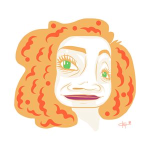 Orange Curly Hair - Kyrima - Artist Gallery