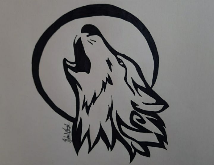 1 Wolf Tattoo - Rahul Singh - Drawings & Illustration, Animals, Birds, &  Fish, Wolves - ArtPal