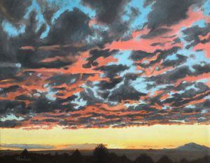 Albuquerque West Mesa Sunset - Brian Hoden - Paintings