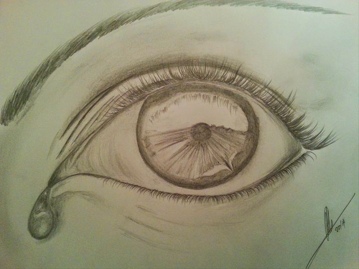 Crying Eye - Collin A. Clarke - Drawings & Illustration, People ...