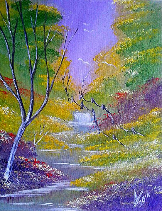 Light Vibrant Landscape Collin A. Clarke Paintings & Prints