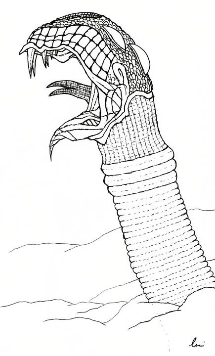 Sand worm - Luis's art gallery - Drawings & Illustration, Fantasy &  Mythology, Space Fiction, Aliens - ArtPal
