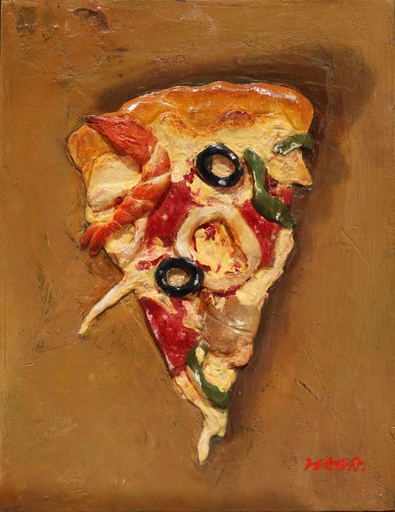 Slice of Pizza - Cooking with Crayons - Paintings & Prints, Food ...