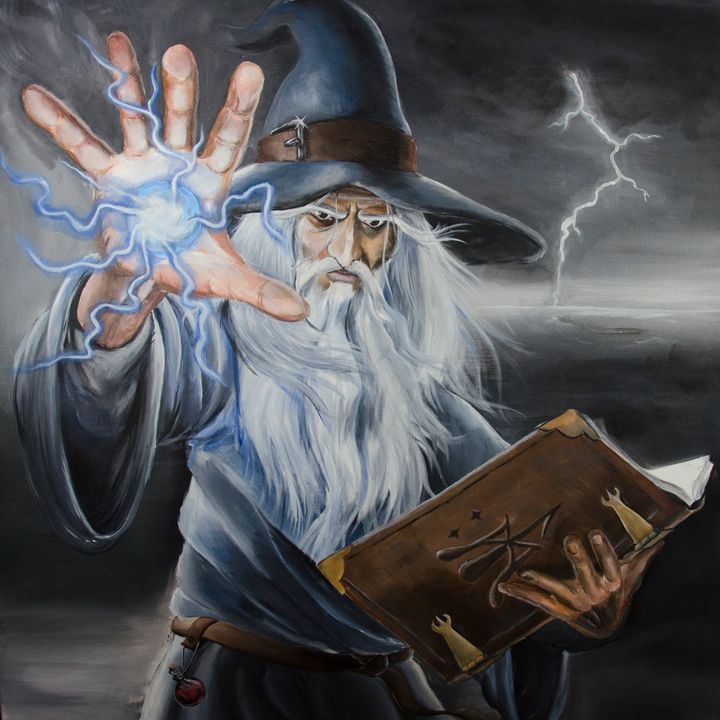 Wizard&#39;s Final Judgement! - Louis Monnich - Paintings &amp; Prints, Fantasy &amp;  Mythology, Magical, Wizards &amp; Witches - ArtPal