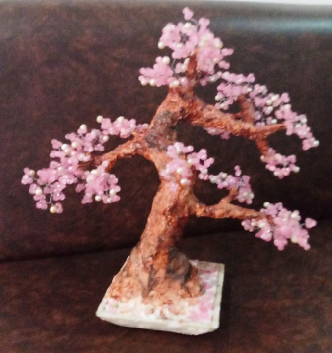 beaded bonsai artificial tree - Naron's Gallery - Crafts & Other Art,  Beadwork - ArtPal