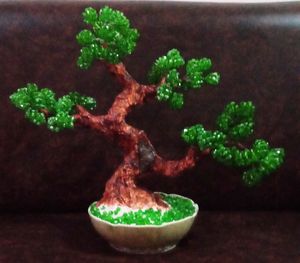 beaded bonsai