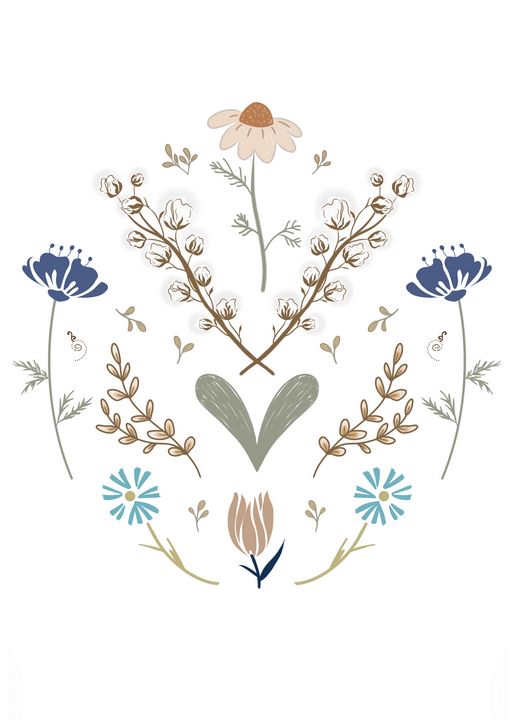 Blossom Flower Minimalist - tiazArtDesigns - Paintings & Prints ...