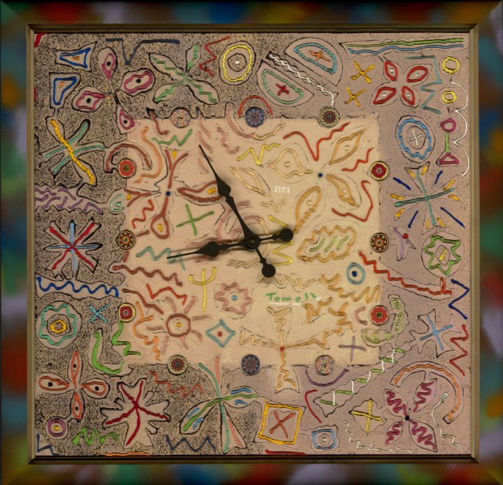 Clock with spots and dashes - Tomasz