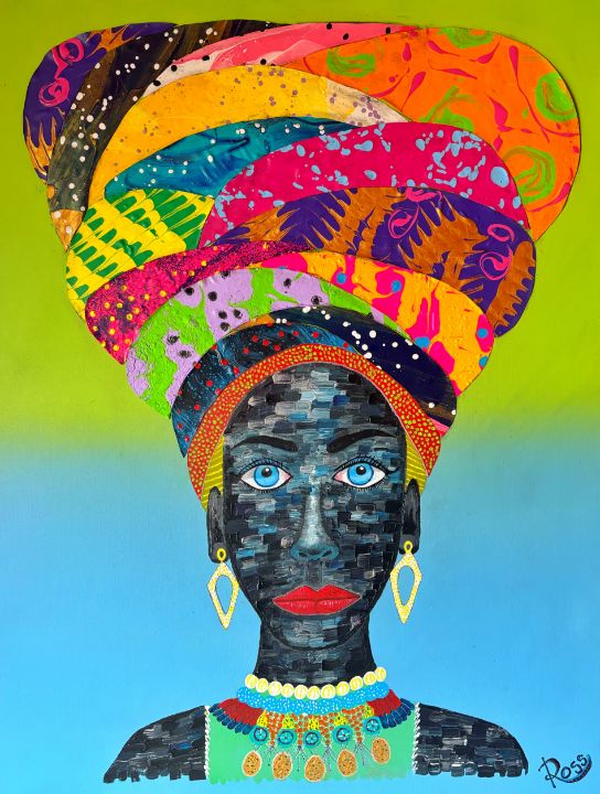 GEMIN African Headdress - Michael Ross Art - Paintings & Prints, Ethnic ...