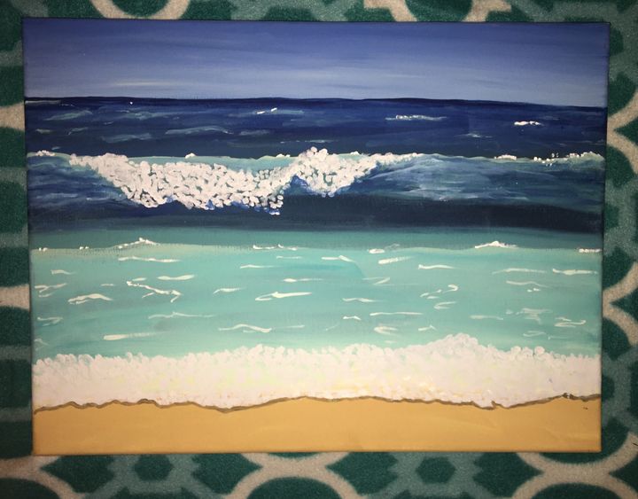 how to paint waves with acrylic