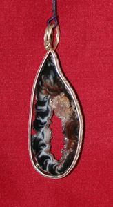 Sterling Silver and Oco Geode Pendan