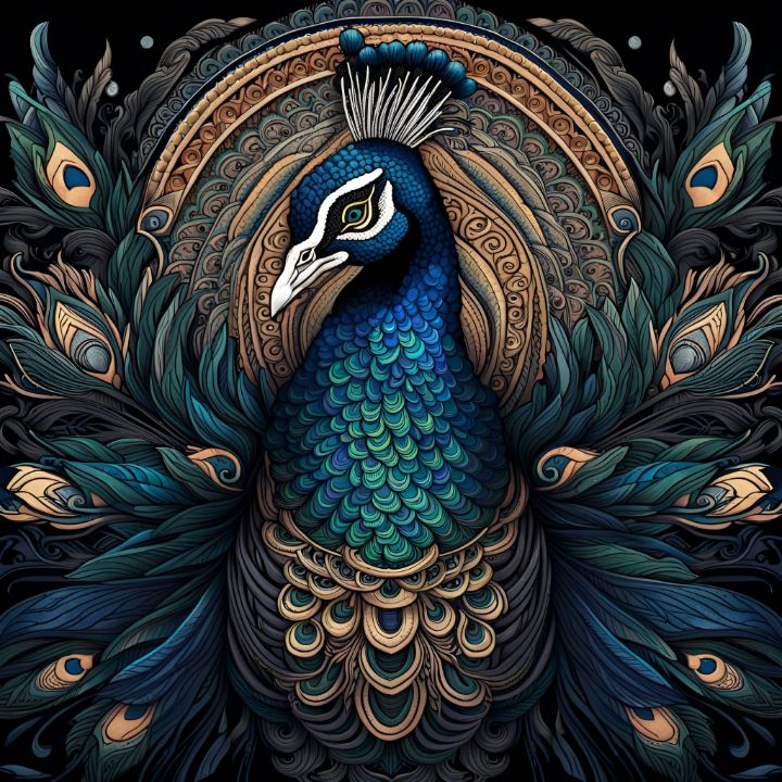 Peacock bird painting art #pecock - JBJart Justyna Jaszke - Digital Art,  Animals, Birds, & Fish, Birds, Peacocks - ArtPal