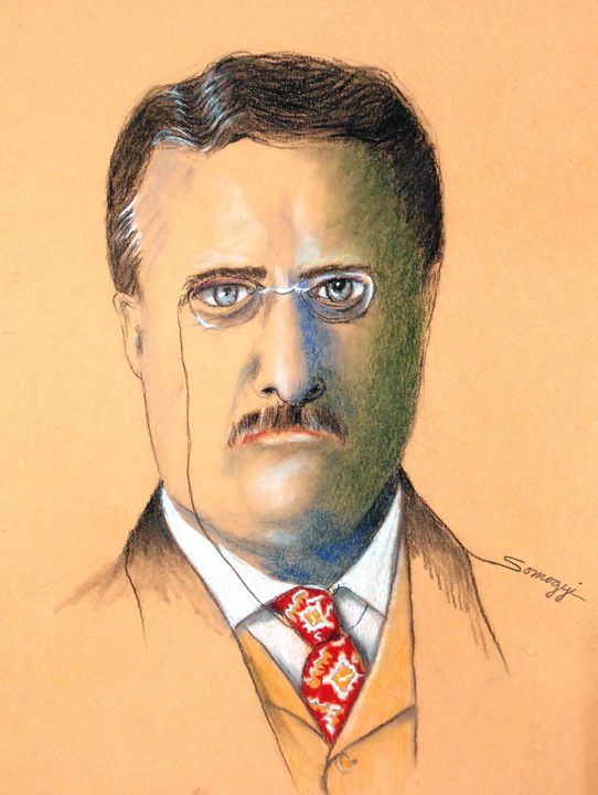 Danielle Otrakji: INKED MAGAZINE - Teddy Roosevelt Illustration
