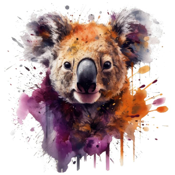 Wall Art Print, Koala watercolor illustration, soft colors