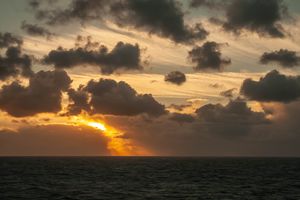 Warm Golden Sunrise at Sea