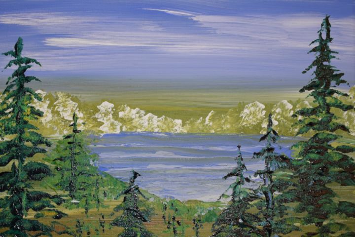 Trees Around the Lake - Emarie Gallery