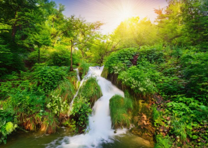 Spring Waterfall with Painterly Digi - Shelia Hunt Photography ...