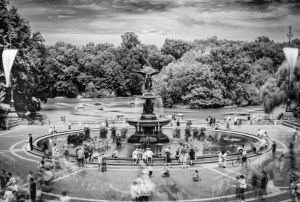 Bethesda Fountain In Motion - NYC