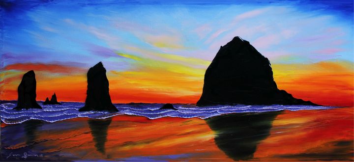 Cannon Beach At Sunset #36 - Dunbar's Modern Art