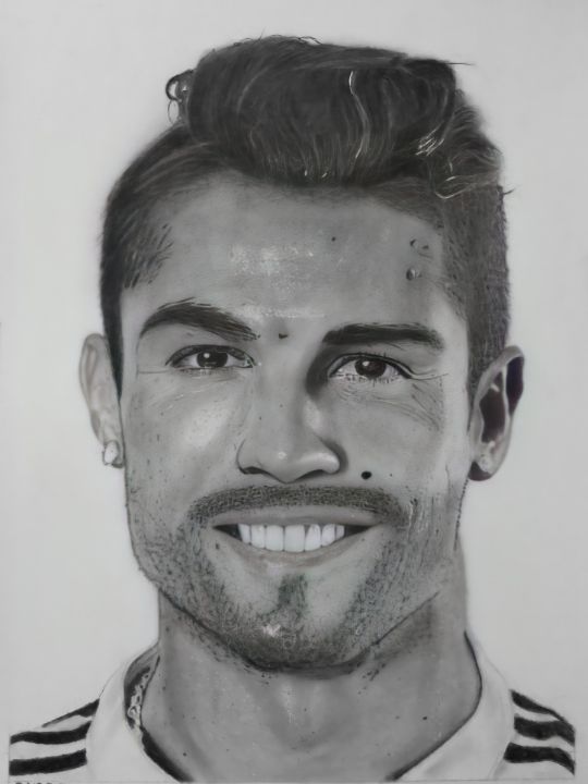 Realistic Cristiano Ronaldo Portrait - Ayofest_Arts