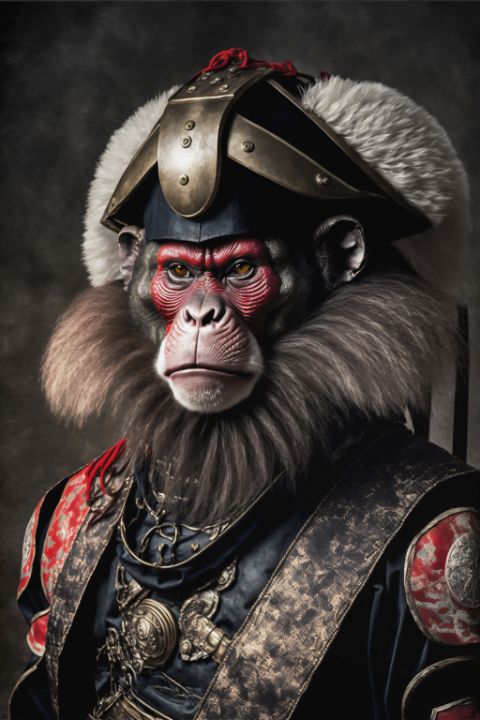 japanese macaque samurai 1 - absention