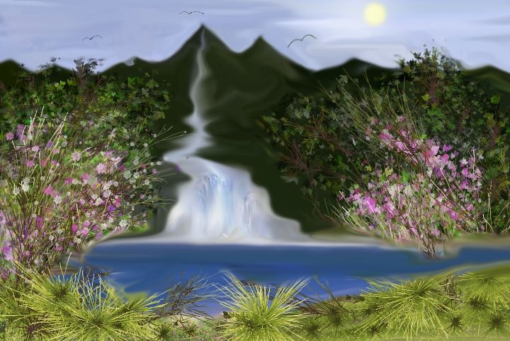 garden falls - ProShack art works by vyacheslav zhererbilov