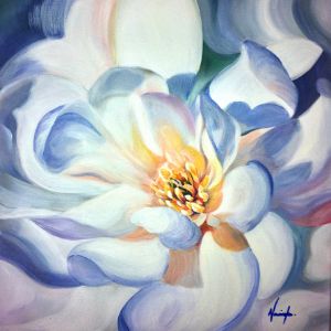 Beneath- Magnolia Flower Painting