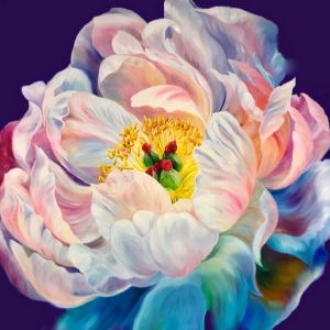 Allure- Big flower Painting - Peony