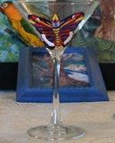 butterfly on wineglass