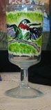 hummingbird on wine glass