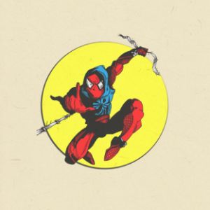 Scarlet Spider in comic style