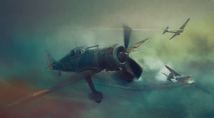 Fokker D XXI Defender of Holland - RetroAviatorArt - Digital Art