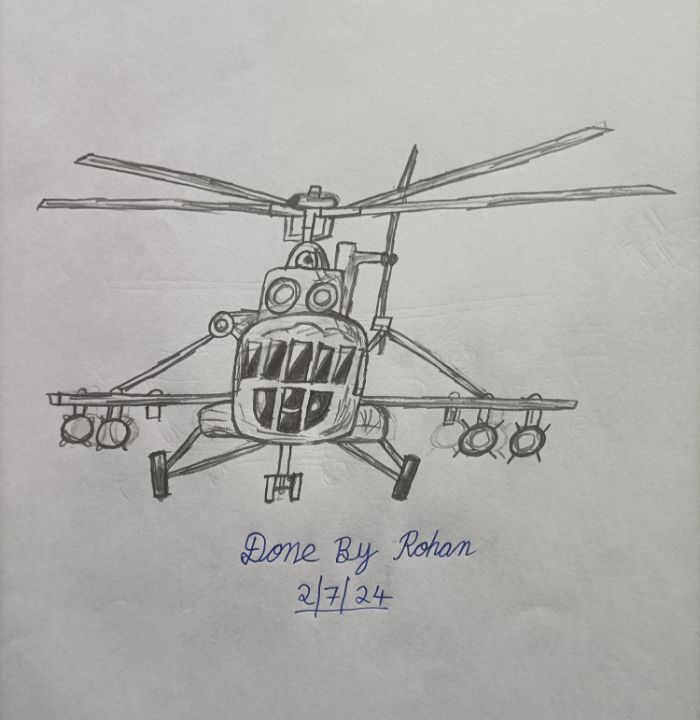 IAF - Mi 17 Helicopter - Rohan Varier - Drawings & Illustration ...