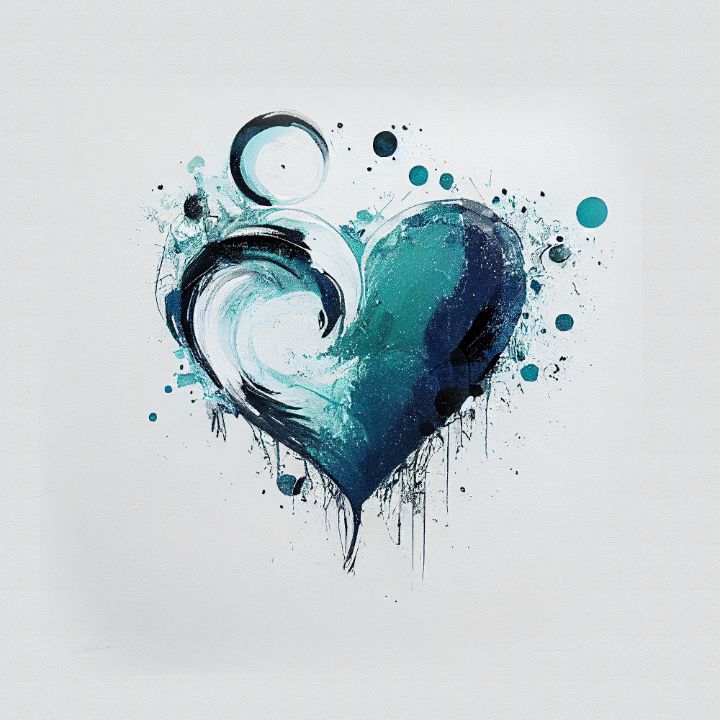 Heart-Shaped Textured Abstract Art: Canvas Prints, Frames & Posters